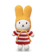 Just Dutch Gehaakte Knuffel | Miffy/Nijntje | Red Striped Dress | Yellow Hat | 25 cm | 100 % Cotton | 0+