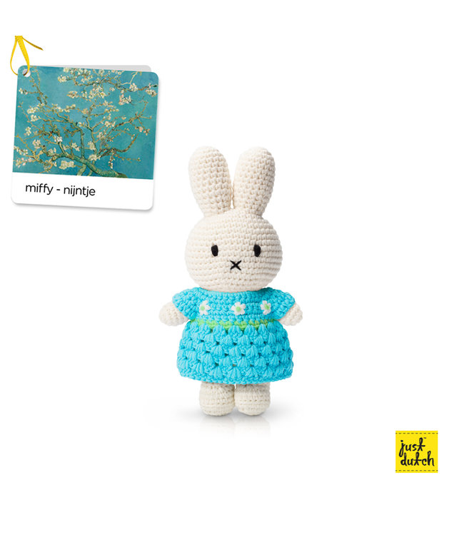 Gehaakte Knuffel | Miffy/Nijntje | Almond Blossom Dress | 25 cm | 100 % Cotton | 0+