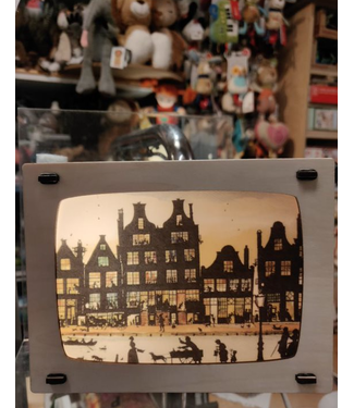 Houtlokael | Houten Lampje voor Postkaart of Foto | inclusief kaart