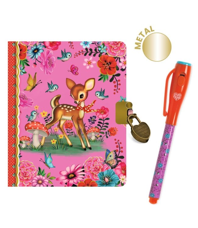 Djeco | Dagboekje met Geheimschriftpen | 13,5 cm | Fiona | 8+