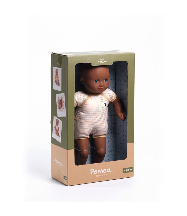 Djeco | Pomea Poppen Collectie | Baby Yellow | 32 cm | +18 mnd