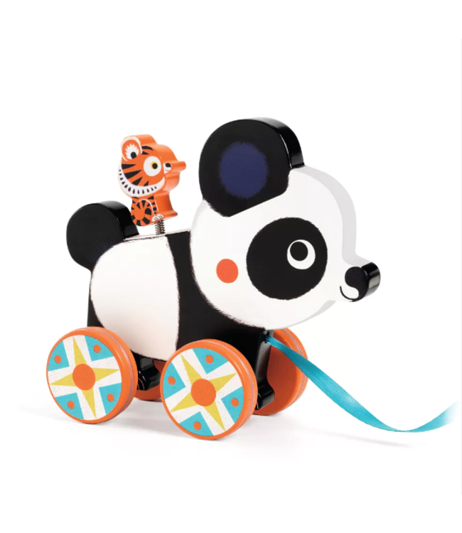 Djeco | Houten Trekfiguur | Panda Billie | 1+