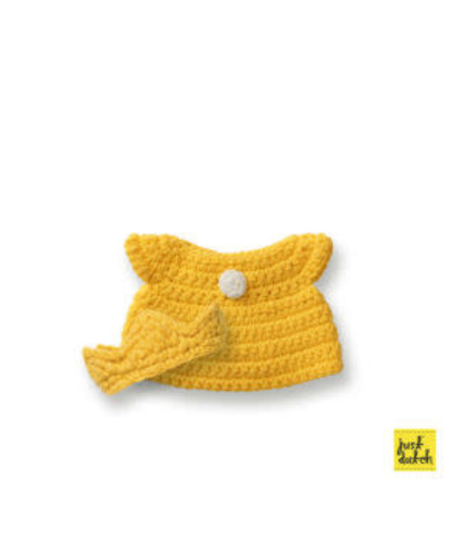 Gehaakte Knuffel | Miffy/Nijntje | Clothing | Yellow Queen Dress set | 25 cm | 100 % Cotton | 0+