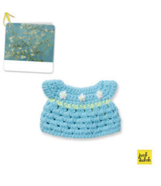 Just Dutch Gehaakte Knuffel | Miffy/Nijntje | Clothing | Almond Blossom Dress | 25 cm | 100 % Cotton | 0+