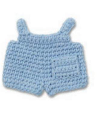 Just Dutch Gehaakte Knuffel | Miffy/Nijntje | Clothing | Pastel Blue Overall | 25 cm | 100 % Cotton | 0+