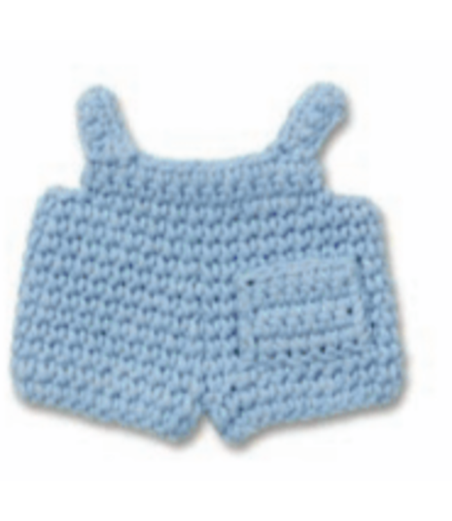 Gehaakte Knuffel | Miffy/Nijntje | Clothing | Pastel Blue Overall | 25 cm | 100 % Cotton | 0+