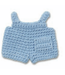 Just Dutch Gehaakte Knuffel | Miffy/Nijntje | Clothing | Pastel Blue Overall | 25 cm | 100 % Cotton | 0+