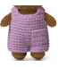 Just Dutch Gehaakte Knuffel | Miffy/Nijntje | Clothing | Lilac Overall | 25 cm | 100 % Cotton | 0+