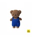 Just Dutch Gehaakte Knuffel | Boris | Blue Overall | 20 cm | 100 % Cotton | 0+