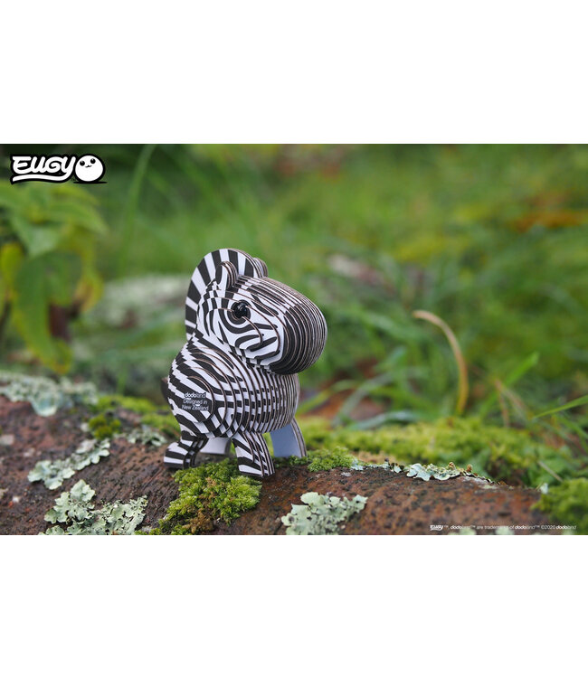 Eugy | 3D Cardboard Model Kit | Wild Life | Zebra | 6+
