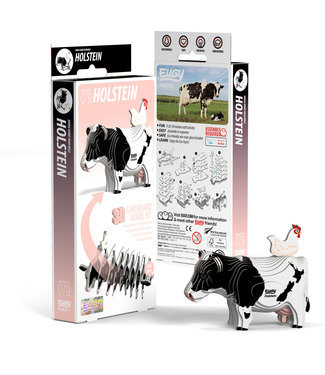 Eugy Eugy | 3D Cardboard Model Kit | Farm Life | Holstein Koe | 6+