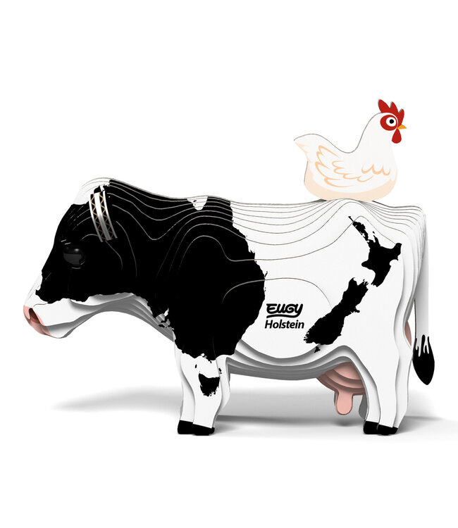 Eugy | 3D Cardboard Model Kit | Farm Life | Holstein Koe | 6+