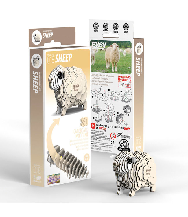 Eugy | 3D Cardboard Model Kit | Farm Life | Schaap | 6+