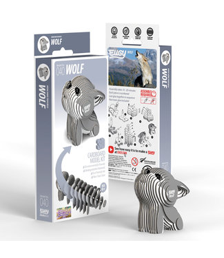 Eugy Eugy | 3D Cardboard Model Kit | Wild Life | Wolf | 6+