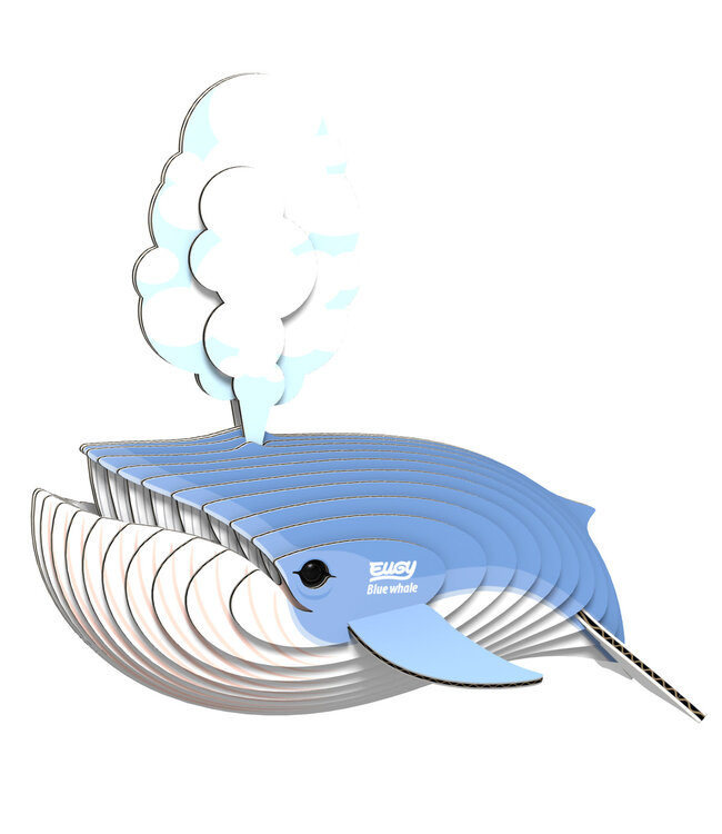 Eugy | 3D Cardboard Model Kit | Sea Life | Blauwe Vinvis | 6+