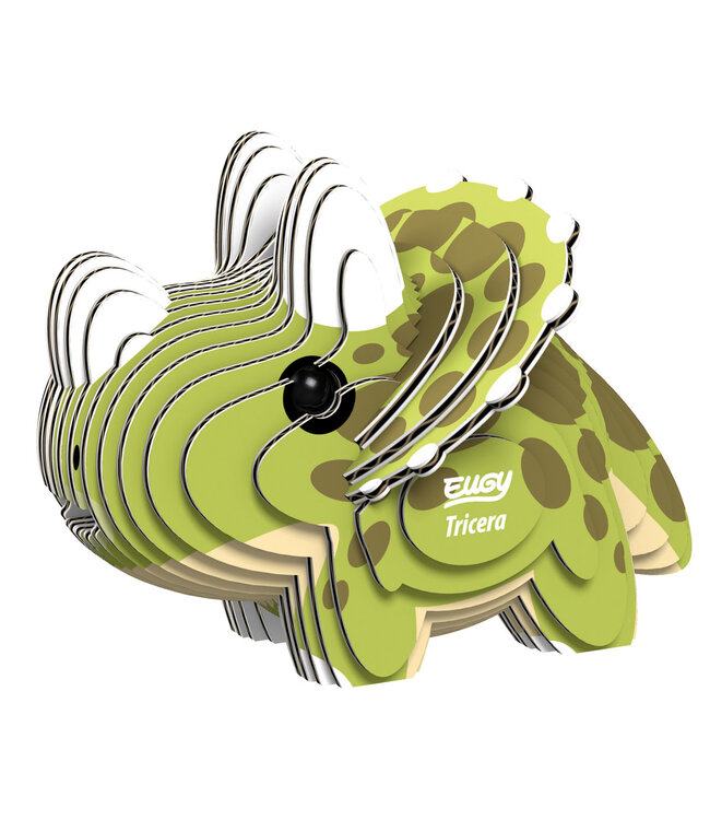 Eugy | 3D Cardboard Model Kit | Prehistoric Life | Triceratops | 6+