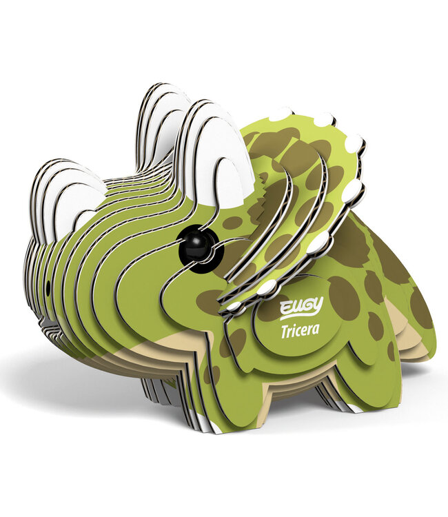 Eugy | 3D Cardboard Model Kit | Prehistoric Life | Triceratops | 6+