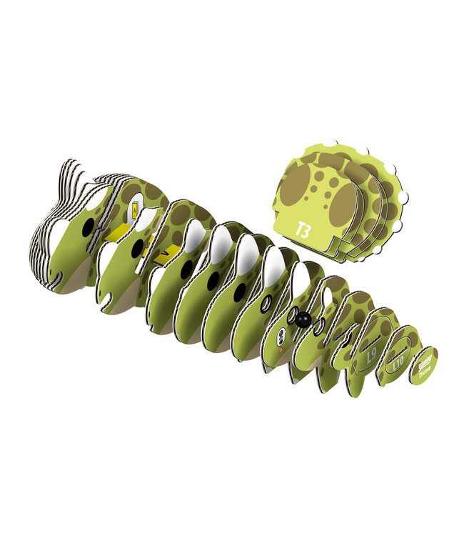 Eugy | 3D Cardboard Model Kit | Prehistoric Life | Triceratops | 6+