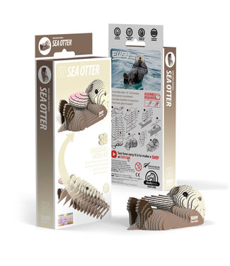 Eugy Eugy | 3D Cardboard Model Kit | Sea Life | Zeeotter | 6+