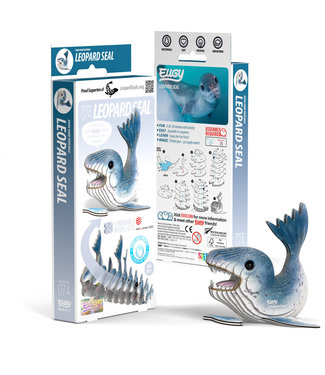 Eugy Eugy | 3D Cardboard Model Kit | Sea Life | Zeeluipaard | 6+