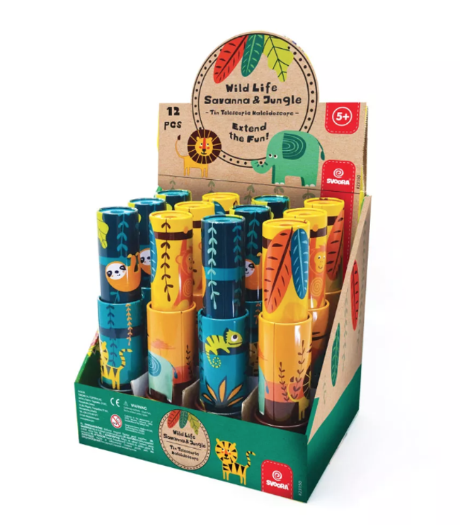 Svoora | Tinnen Caleidoscoop | Wild Life | Savanna of Jungle | 20 cm | 5+