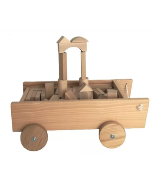 Egmont Toys | Les Petits | Houten Blokkenwagen | 105 blokken | 41 x 21 x 14 cm | 1+