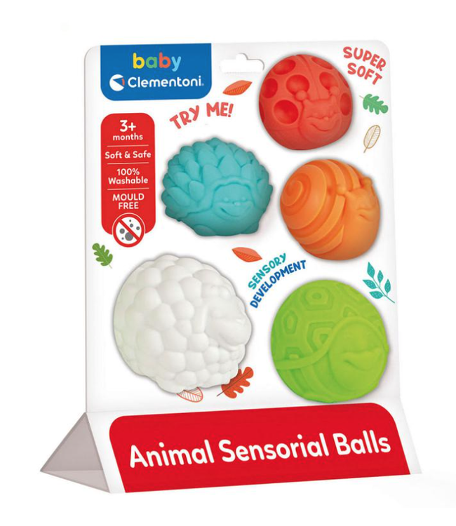 Clementoni | Baby | Sensorische Ballen | Dieren | 5 delig | 0+