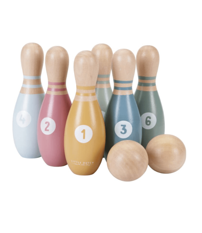 Little Dutch | Houten Bowlingset | 8 delig | 3+