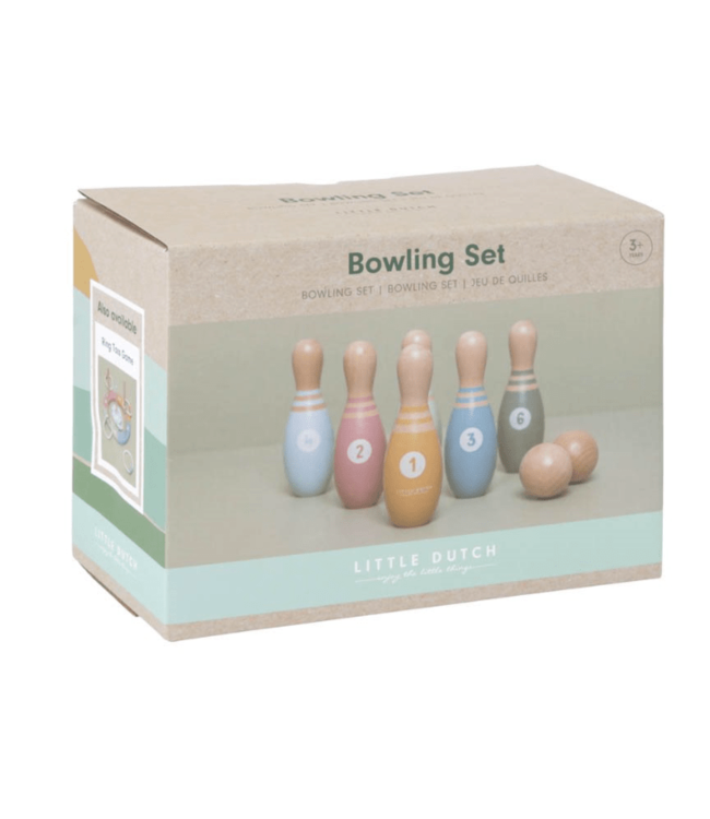 Little Dutch | Houten Bowlingset | 8 delig | 3+
