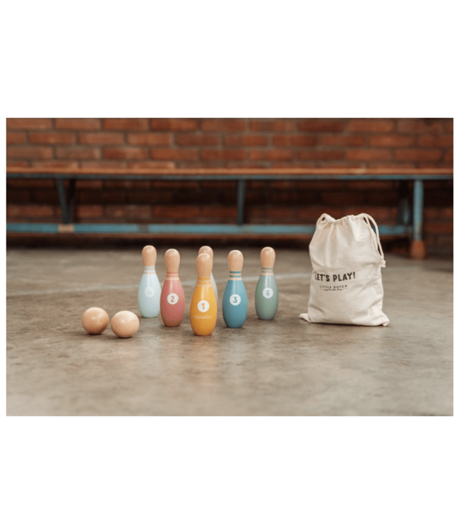 Little Dutch | Houten Bowlingset | 8 delig | 3+