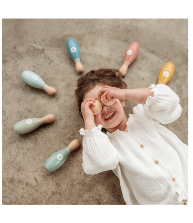 Little Dutch | Houten Bowlingset | 8 delig | 3+