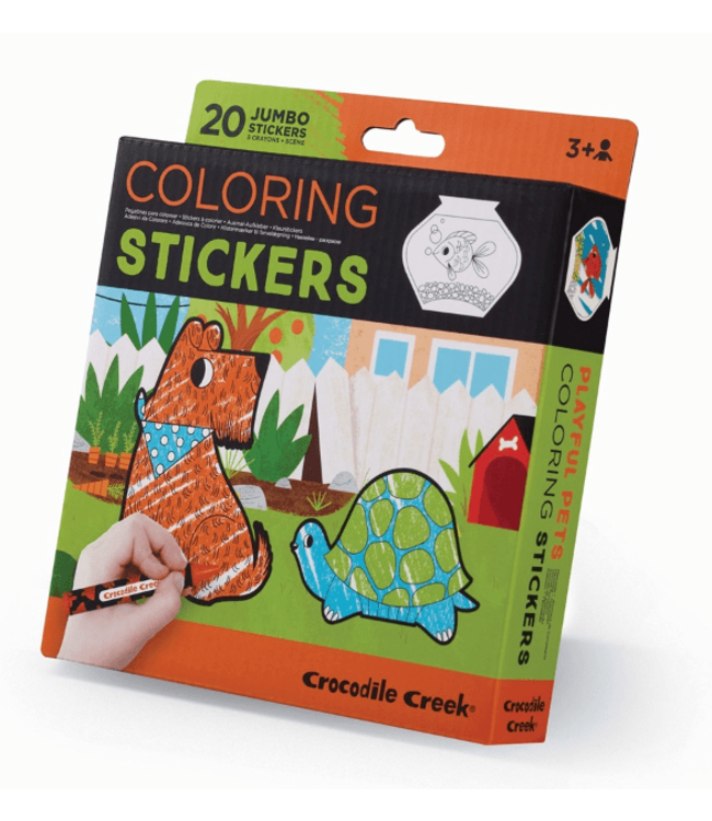 Crocodile Creek | Coloring Stickers | Playful Pets | 3+