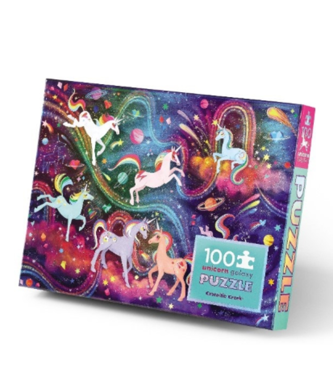 Crocodile Creek | Holographic Puzzle | Unicorn Galaxy | 100 pieces | 5+