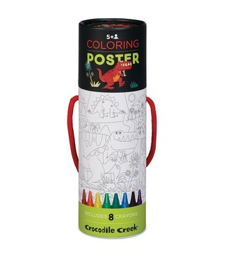 Crocodile Creek Crocodile Creek | Color a Poster | including 8 Crayons | Dinosaur | 5+