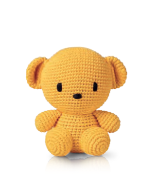 Gehaakte Knuffel | Miffy/Nijntje | Yellow Bear | 18 cm | 100 % Cotton | 0+