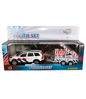 Kids GLobe Kids Globe | Die Cast | Politie Volvo XC70 met Bebakeningswagen | 3+