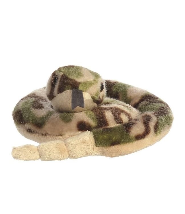 Aurora | Mini Flopsie | Ratelslang | Groen | 20 cm | 0+