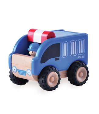 Wonderworld | Houten Politiewagen | 17 cm | +18 mnd