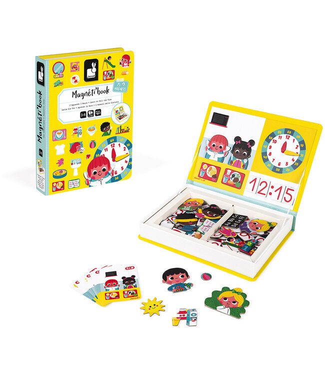 Janod | Magnetibook | Klok kijken | 3 tot 8 jaar