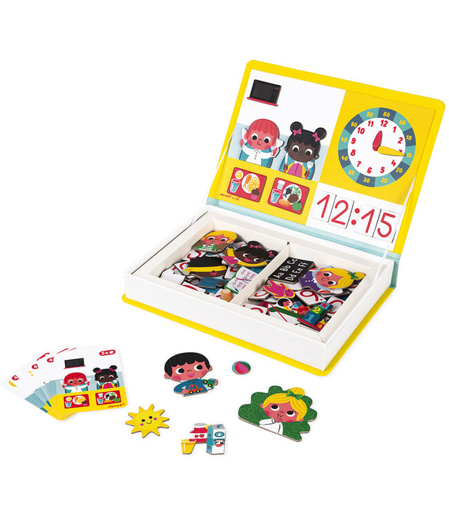 Janod | Magnetibook | Klok kijken | 3 tot 8 jaar