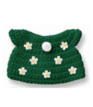 Gehaakte Knuffel | Miffy/Nijntje | Clothing | Green Flower Dress | 25 cm | 100 % Cotton | 0+