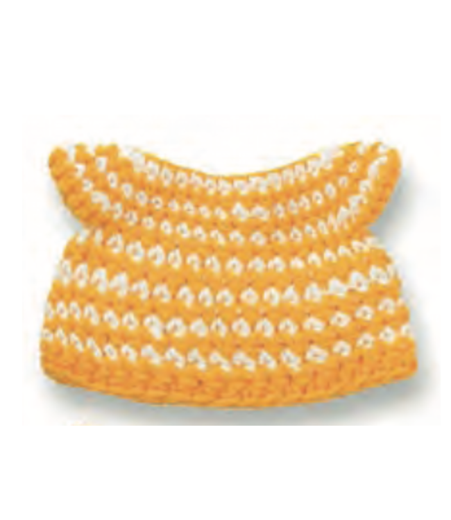Gehaakte Knuffel | Miffy/Nijntje | Clothing | Yellow Small Striped Dress | 25 cm | 100 % Cotton | 0+