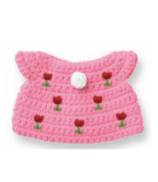 Just Dutch Gehaakte Knuffel | Miffy/Nijntje | Clothing | Pink Tulip Dress | 25 cm | 100 % Cotton | 0+
