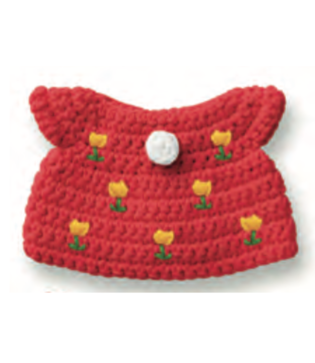 Gehaakte Knuffel | Miffy/Nijntje | Clothing | Red Tulip Dress | 25 cm | 100 % Cotton | 0+