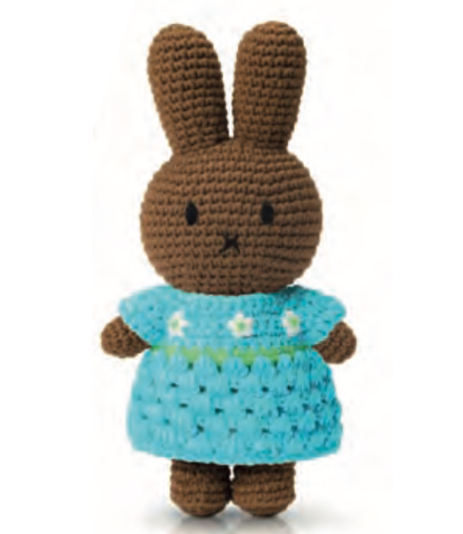 Gehaakte Knuffel | Melanie /Nina | New Almond Blossom Dress | 25 cm | 100 % Cotton | 0+