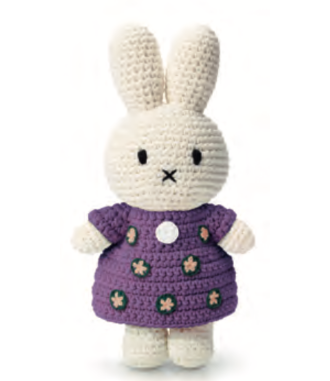 Gehaakte Knuffel | Miffy/Nijntje | Monet Dress | 25 cm | 100 % Cotton | 0+