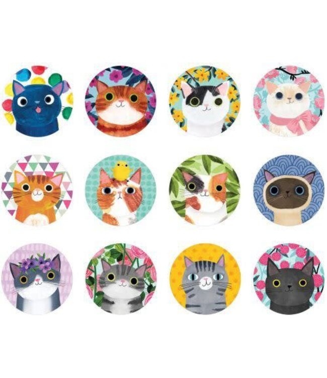 Mudpuppy | Mini Memory Game | Cat's Meow | Diameter 6 cm | 24 delig | 3+