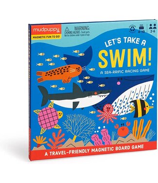 Mudpuppy Mudpuppy | Travel Game | Magnetic Board Game | Let's Take a Swim! | 4-10 year