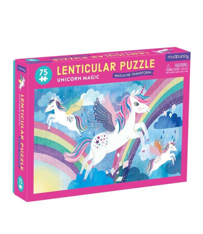 Mudpuppy | Lenticulair Puzzle | Unicorn Magic | 75 stukjes | 5+