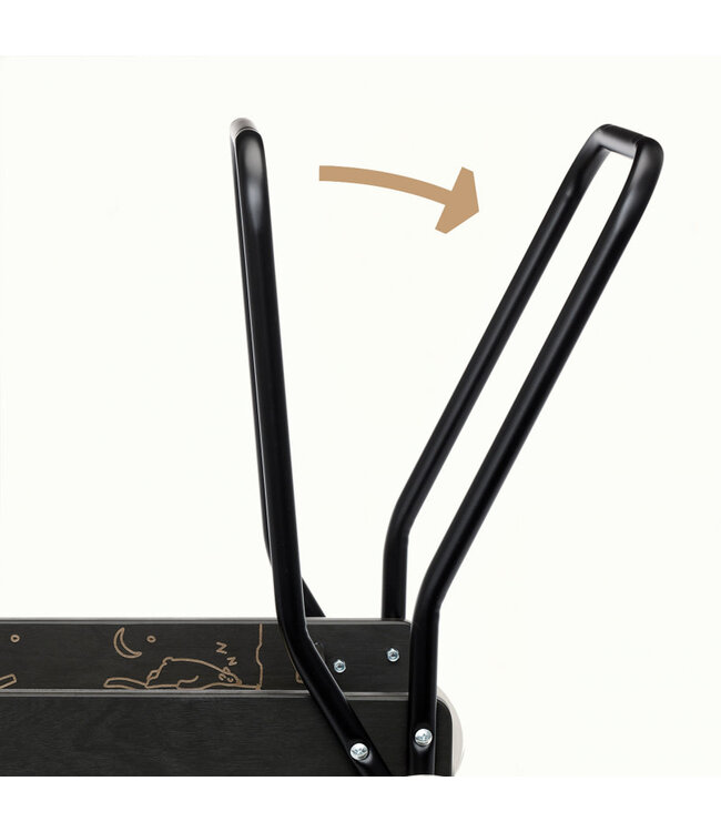 Micki | Houten duwwagen | 45 x 35 x 47 cm | Zwart | 1+   (gemonteerd)